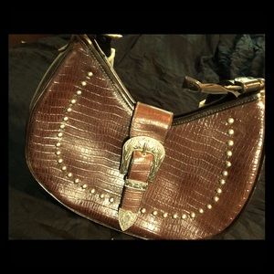 Leather Brown purse Country Biker